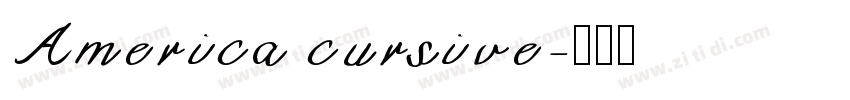 America cursive字体转换